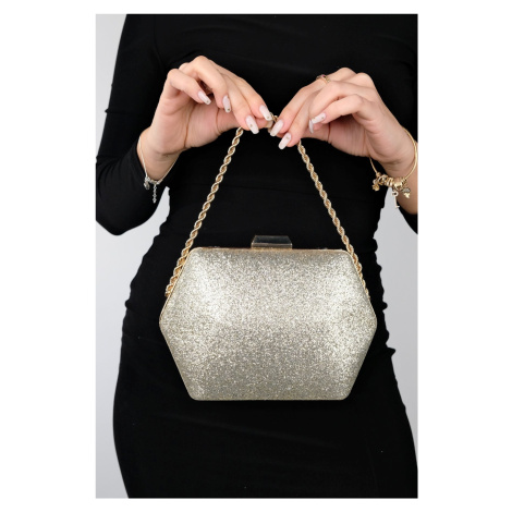 LuviShoes CUARTO Gold Sand Glitter Women's Handbag