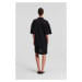 Šaty karl lagerfeld sslv embroidery shirt dress black