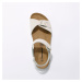 Blancheporte Jednobarevné sandály na klínku béžová