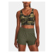 Khaki sportovní crop top tílko Under Armour Meridian Fitted CropTankPrnt