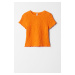 H & M - Smocked tričko - oranžová