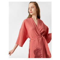 Koton Embroidered Yoga Kimono Sash Detailed