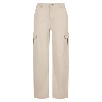 Ladies High Waist Straight Cargo Pants - softseagrass