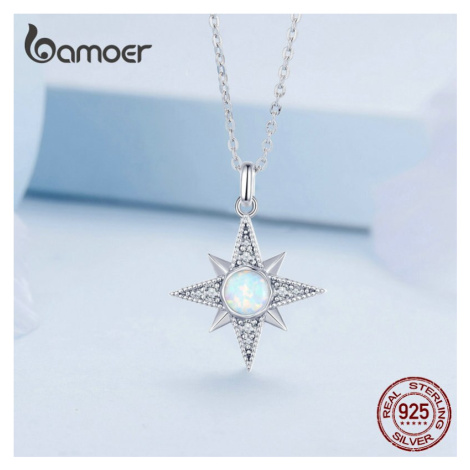 Stříbrný náhrdelník s přívěskem hvězda LOAMOER