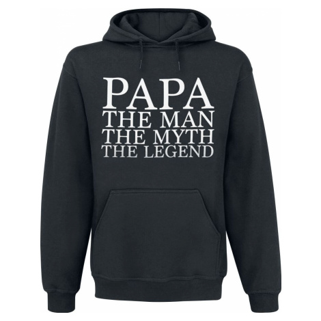 Family & Friends Papa - The Man Mikina s kapucí černá