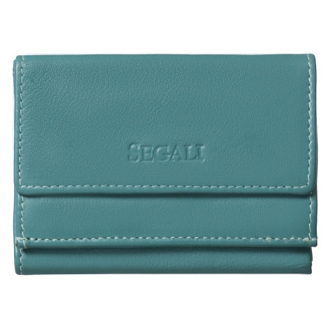 SEGALI Dámská malá kožená peněženka SG-21756 emerald