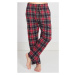 Pánské pyžamové kalhoty Vienetta Secret Karel | červená