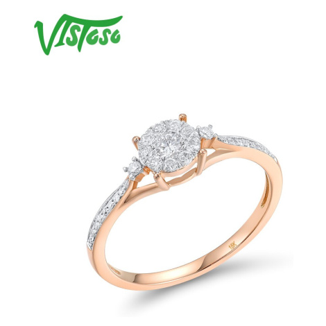 Jemný zásnubní prsten 18K s diamanty Listese