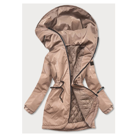 Béžová dámská bunda s kapucí (B8105-46) S'WEST