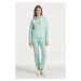 MIKINA GANT REG TONAL SHIELD HOODIE MINTY GREEN