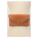 Camel Cut Out Faux Leather Mini Fanny Pack