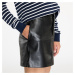 Sukně Calvin Klein Jeans Faux Leather A-Line Skirt Black