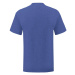 Blue Iconic Combed Cotton T-shirt with Fruit of the Loom Sleeve