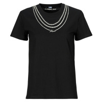 Karl Lagerfeld karl necklace t-shirt Černá