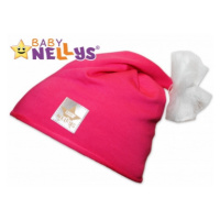 Bavlněná čepička Tutu květinka Baby Nellys ® - malinová, 2-8let, vel.