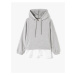 Koton Lace Up Two Piece Look Hooded Sweatshirt