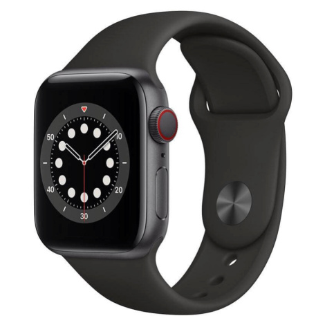 Apple Apple Watch Series 6 GPS + Cellular, 44mm Space Grey Aluminium Case with Black Sport Band 