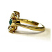 AutorskeSperky.com - Zlatý prsten o ryzosti 17.28 kt zlata se smaragdem a brilianty - S5133