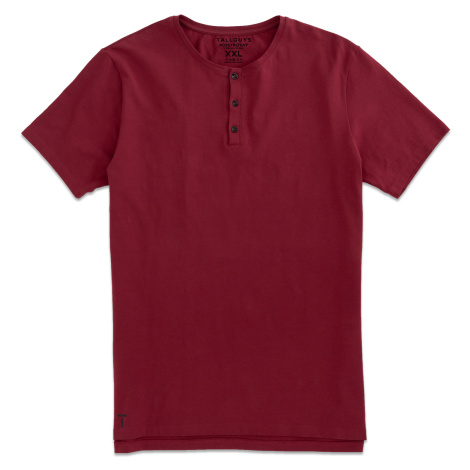 Pánské rozstřižené tričko | knoflíček | Burgundy