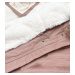 Dámská zimní bunda parka ve starorůžové barvě s odepínací podšívkou a kapucí (7619BIG)