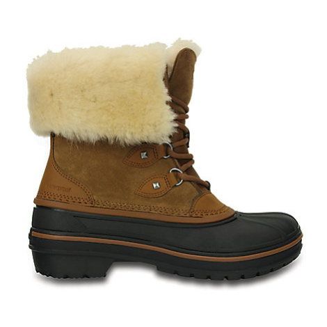 Crocs Women's AllCast II Luxe Shearling Boot - Wheat W7