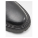 Černé pánské kožené kotníkové boty ALDO Redford