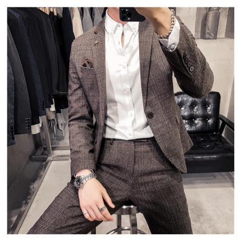 Formální oblek office styl, společenský set se vzorem JFC FASHION