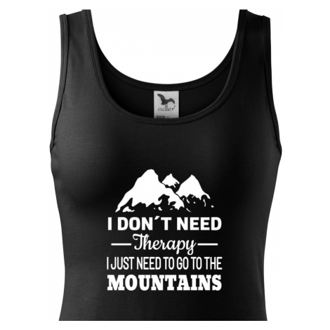 Dámské tričko pro turisty a cestovatele s potiskem hory BezvaTriko