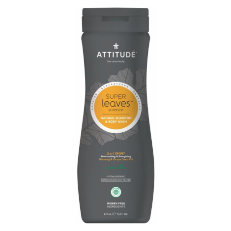 ATTITUDE Super leaves Přírodní pánský šampon na normální vlasy & tělové mýdlo 2v1 473 ml