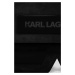 Semišová kabelka Karl Lagerfeld černá barva