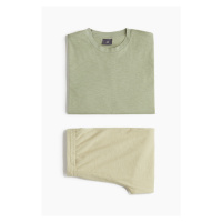 H & M - Pyžamo tričko a šortky - zelená