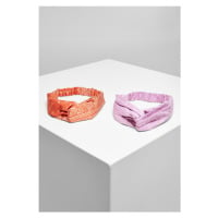 Šátek // Urban Classics Bandana Print Headband 2-Pack magicmango/softlilac