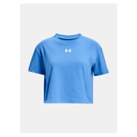 Under Armour Tričko UA CROP SPORTSTYLE LOGO SS-BLU - Holky