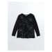 LC Waikiki LCW Grace New Black Crew Neck Floral Women's T-Shirt