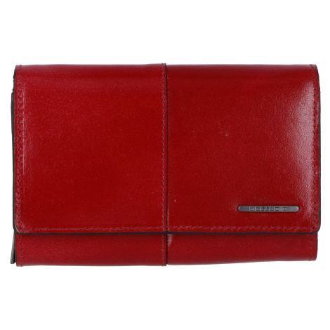 Stylová dámská kožená peněženka Siska, červená Bellugio