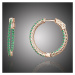GRACE Silver Jewellery Stříbrné náušnice se zirkony Juliana, stříbro 925/1000 E-SCE511/36 Zelená