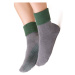 Steven abs 126 šedo-zelené froté Dámské ponožky