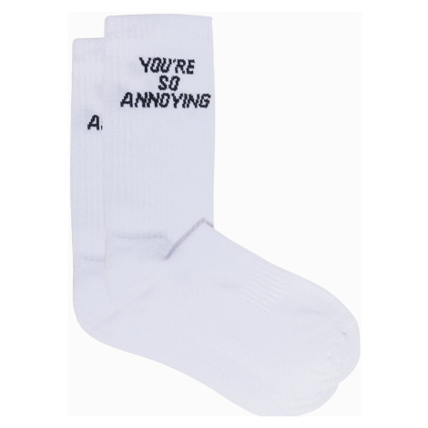 Ombre Pánské ponožky Algot bílá Bílá