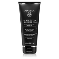 Apivita Cleansing Black Detox Cleansing Gel čisticí gel s aktivním uhlím na obličej a oči 50 ml