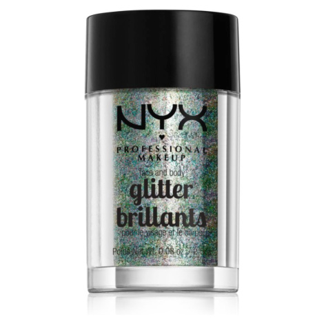 NYX Professional Makeup Glitter Goals třpytky na obličej i tělo odstín 06 Crystal 2.5 g