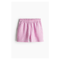H & M - Lněné šortky - růžová