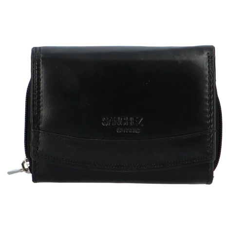 Luxusní dámská kožená peněženka Skope, černá Sanchez