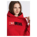 Mikina diesel f-reggy-hood-div sweat-shirt červená