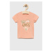 Kojenecké tričko Guess růžová barva
