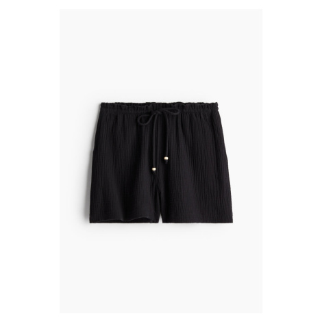 H & M - Mušelínové šortky - černá H&M