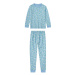 lupilu® Dívčí pyžamo s BIO bavlnou (modrá vzorovaná)