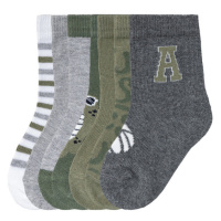 lupilu® Chlapecké ponožky s BIO bavlnou, 7 párů (zelená/šedá/bílá)