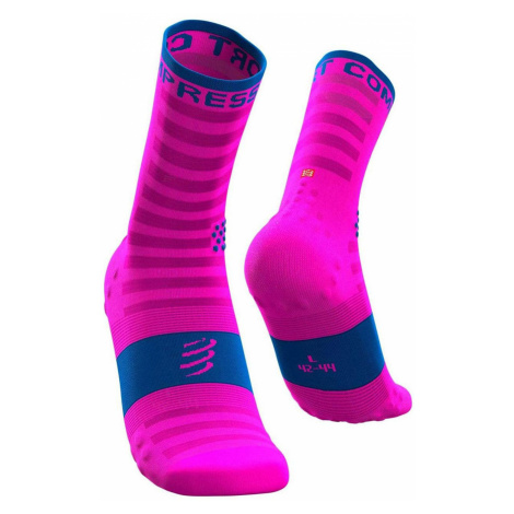 Ponožky Compressport PRORACING SOCKS V3.0 modrá|růžová