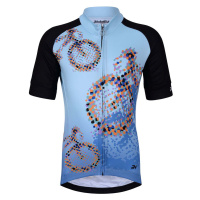 HOLOKOLO Cyklistický dres s krátkým rukávem - BIKERS KIDS - modrá/černá