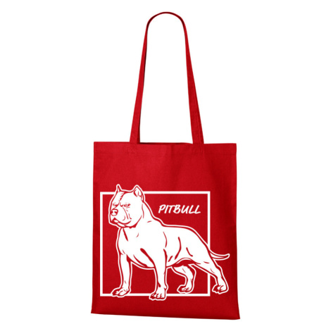 Plátěná nákupní taška s potiskem plemene Pitbull - dárek pro milovníky psů BezvaTriko